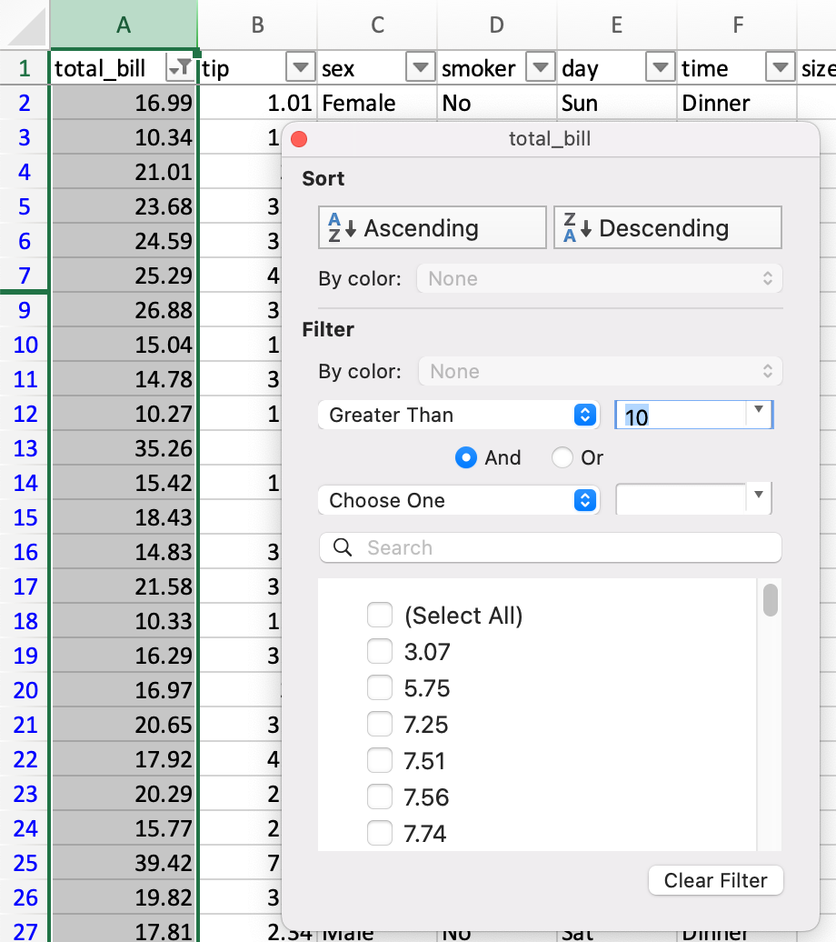 Comparison with spreadsheets pandas 1.5.3 documentation